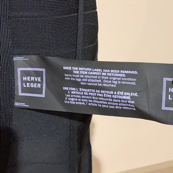 NWT Herve Leger “Amalli” Gold Black Bandage Dress - Picture 7 of 8